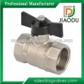 Nickel Plated Brass Butterfly Handle 1/4" Mini Types Threaded Gas Ball Valve